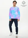 Мужской лонгслив базовый / Мрамор Tie Dye (P007_P004ooo1812835, P004ooo1812835)