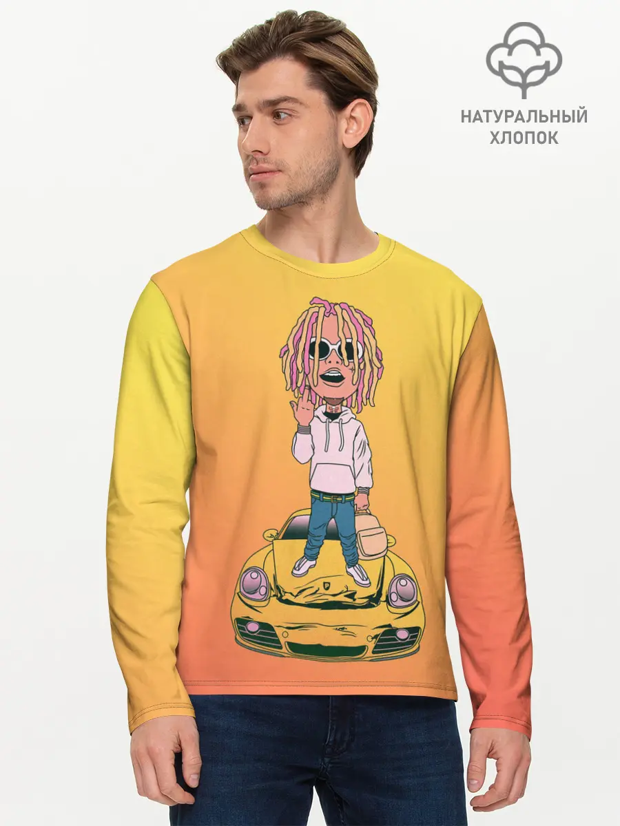 Мужской лонгслив базовый / Lil Pump - Flex Like Ouu (P007_P004ooo1816883, P004ooo1816883)
