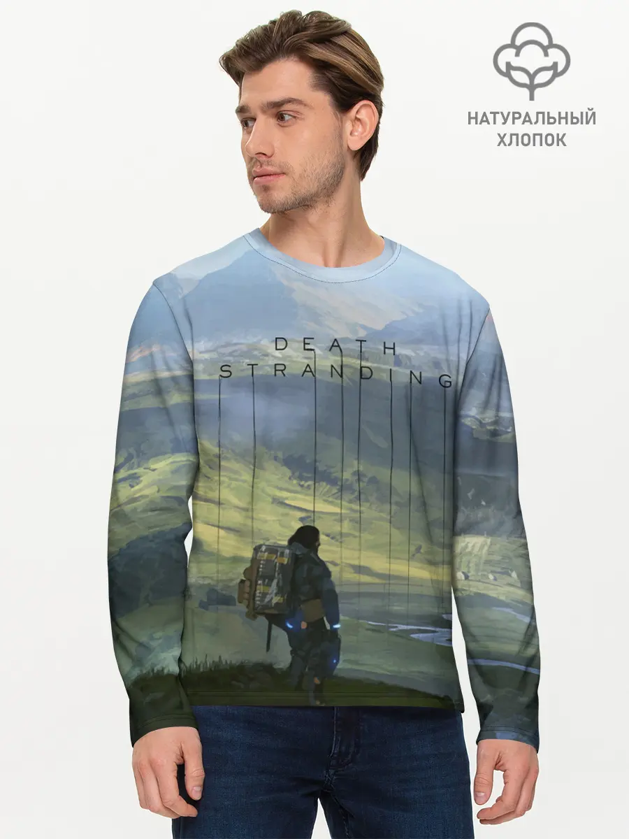 Мужской лонгслив базовый / DEATH STRANDING - СЭМ (P007_P004ooo1817087, P004ooo1817087)