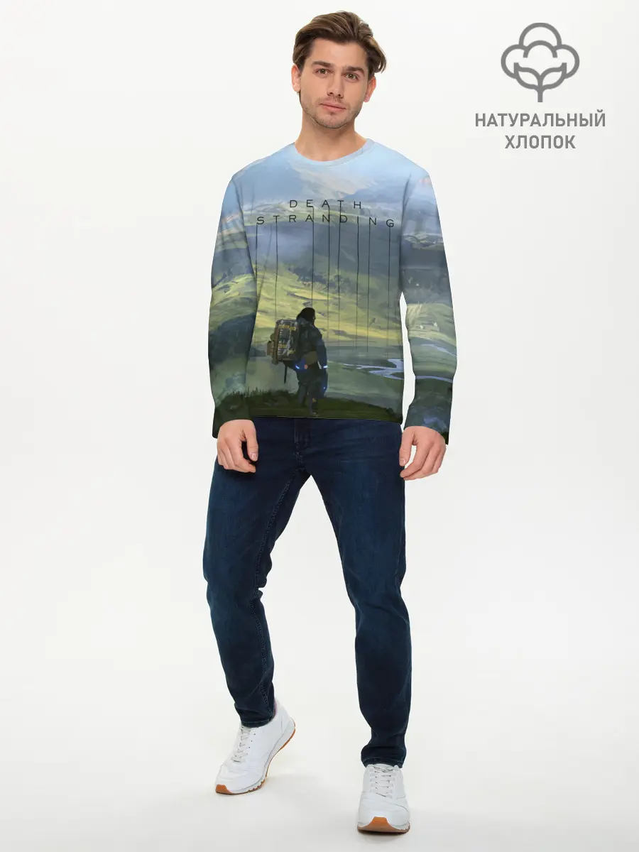 Мужской лонгслив базовый / DEATH STRANDING - СЭМ (P007_P004ooo1817087, P004ooo1817087)