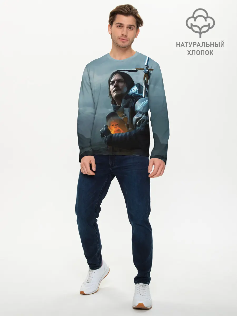 Мужской лонгслив базовый / Сэм - DEATH STRANDING (P007_P004ooo1817213, P004ooo1817213)