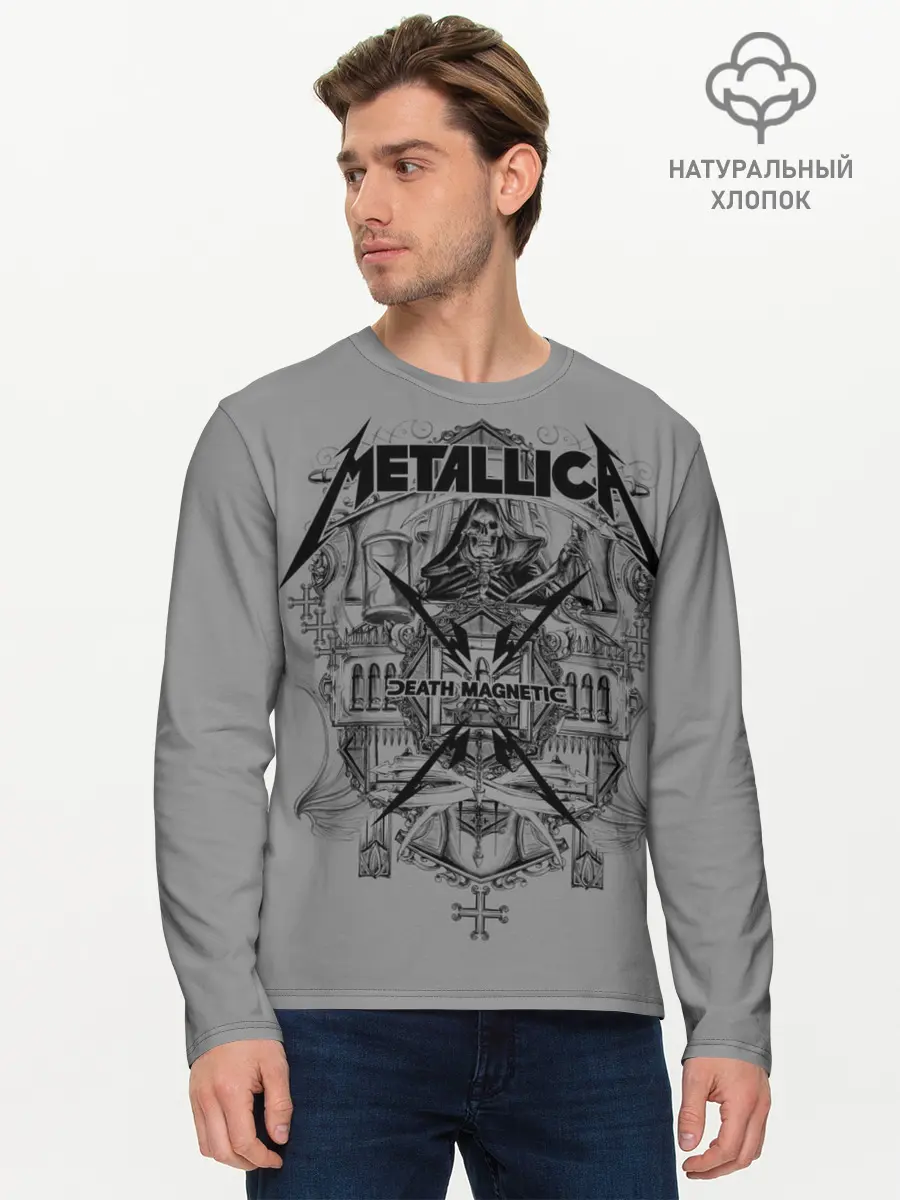 Мужской лонгслив базовый / Metallica (P007_P004ooo1817529, P004ooo1817529)