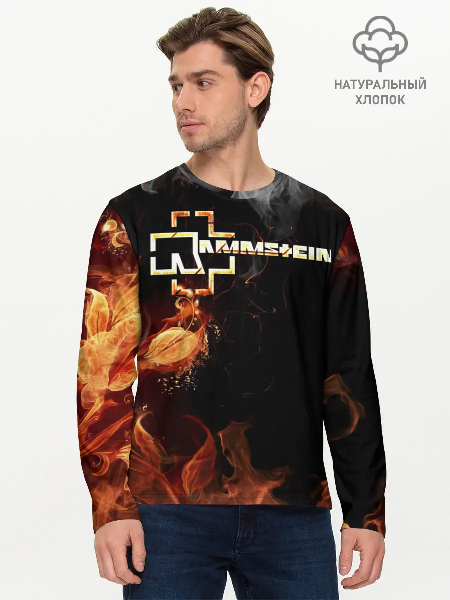 Мужской лонгслив базовый / Rammstein (P007_P004ooo1817901, P004ooo1817901)