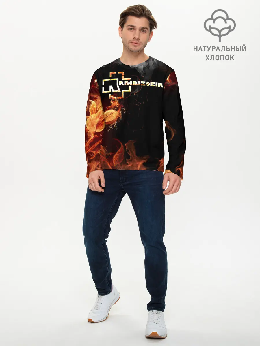 Мужской лонгслив базовый / Rammstein (P007_P004ooo1817901, P004ooo1817901)