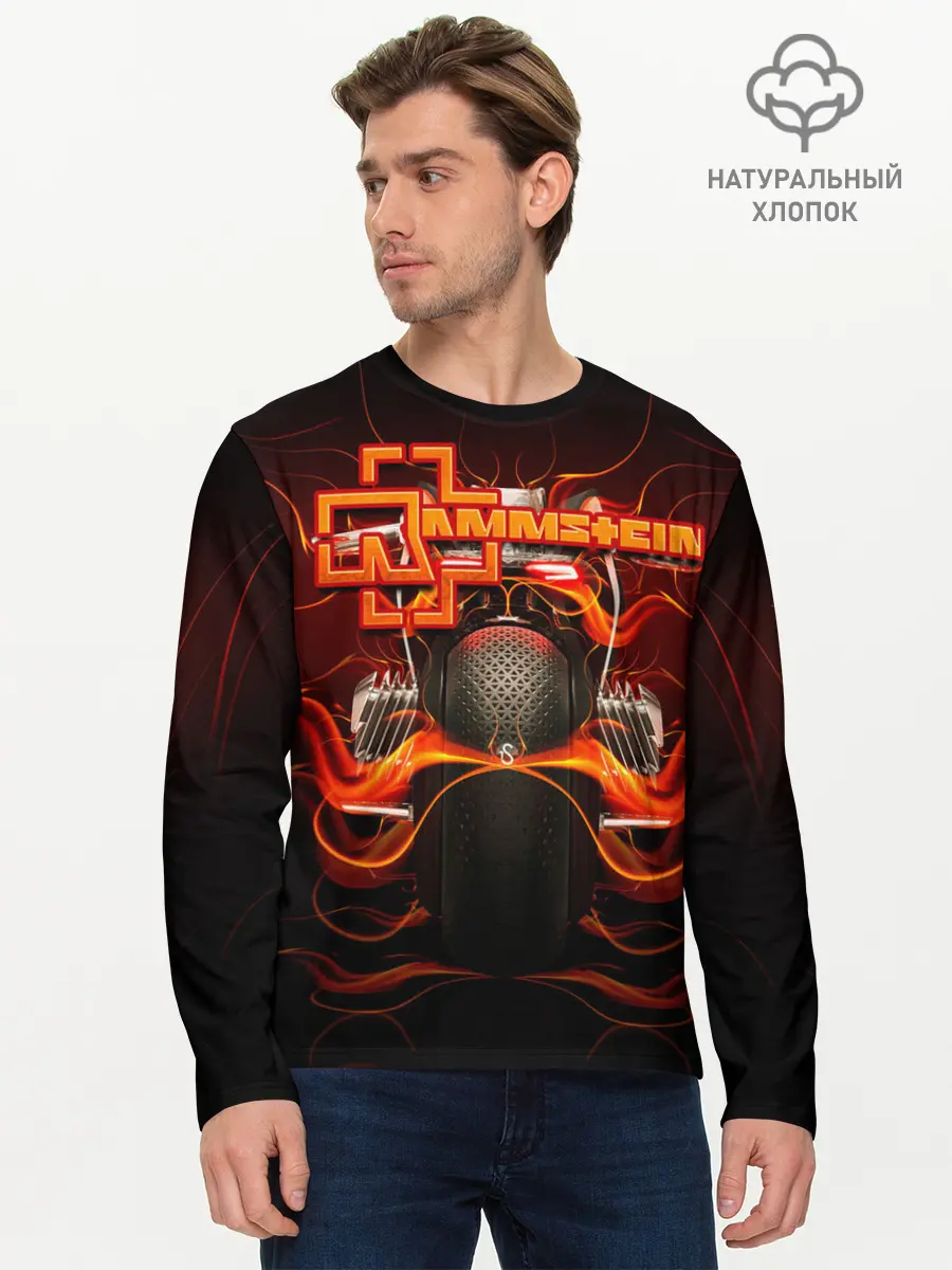 Мужской лонгслив базовый / Rammstein (P007_P004ooo1817905, P004ooo1817905)