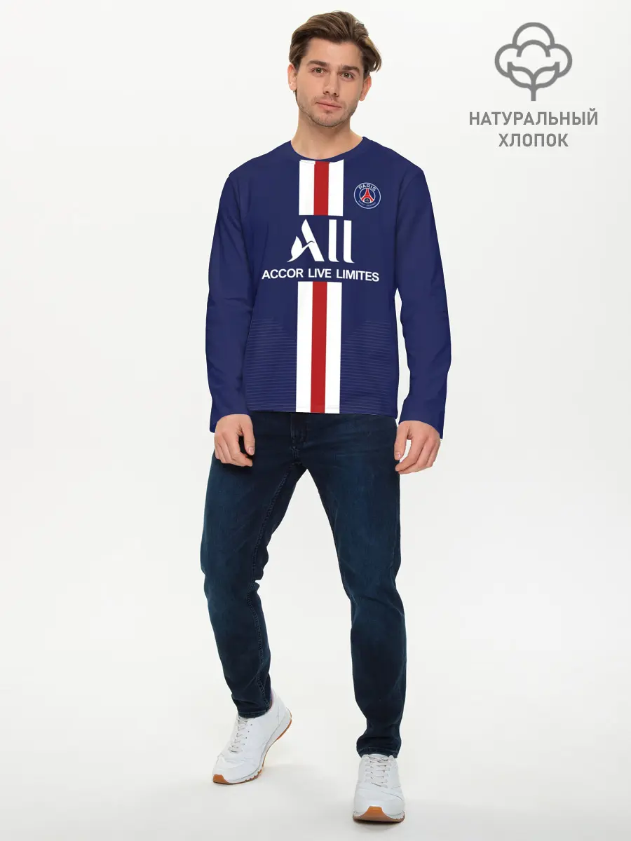 Мужской лонгслив базовый / PSG Home 19-20 (P007_P004ooo1817671, P004ooo1817671)