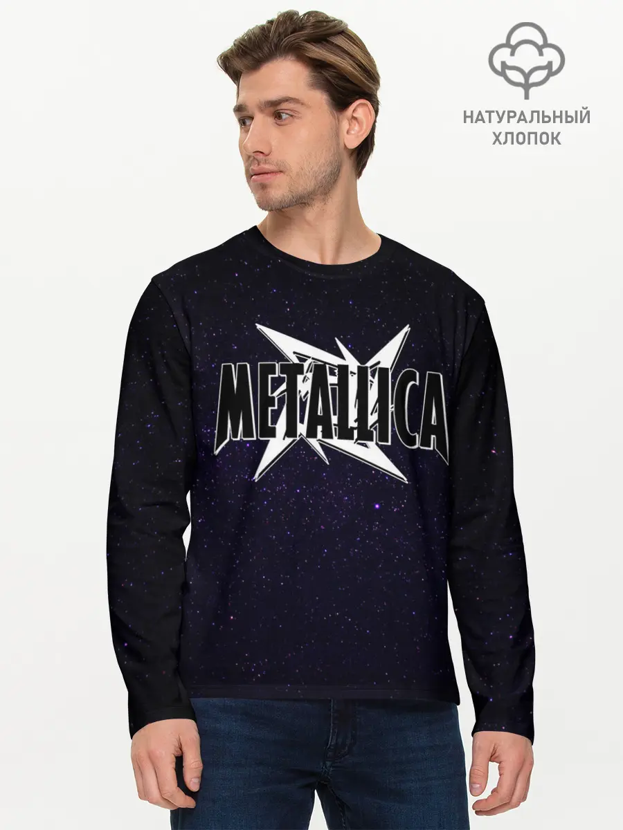 Мужской лонгслив базовый / Metallica (P007_P004ooo1817815, P004ooo1817815)