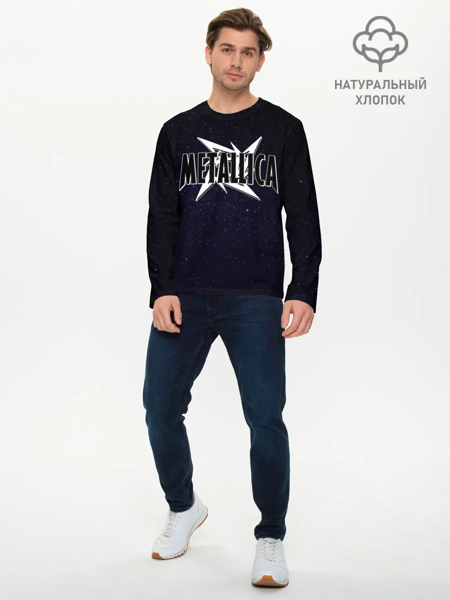 Мужской лонгслив базовый / Metallica (P007_P004ooo1817815, P004ooo1817815)