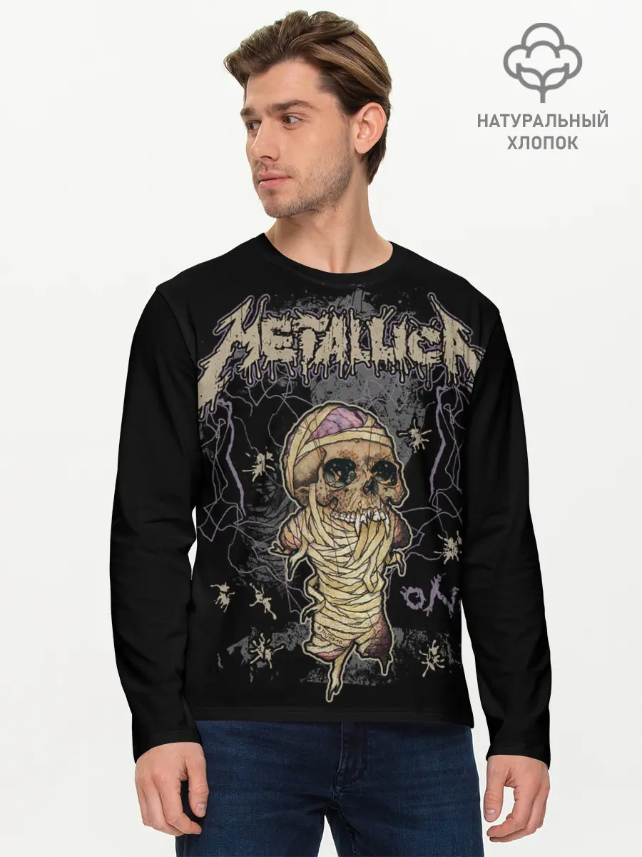 Мужской лонгслив базовый / Metallica (P007_P004ooo1817883, P004ooo1817883)