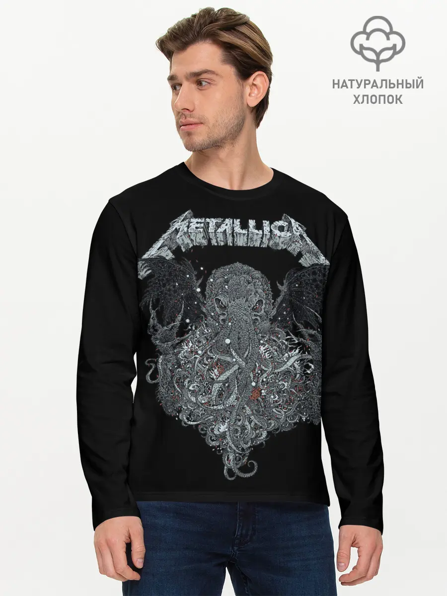 Мужской лонгслив базовый / Metallica (P007_P004ooo1820035, P004ooo1820035)