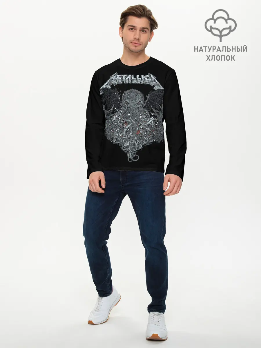 Мужской лонгслив базовый / Metallica (P007_P004ooo1820035, P004ooo1820035)