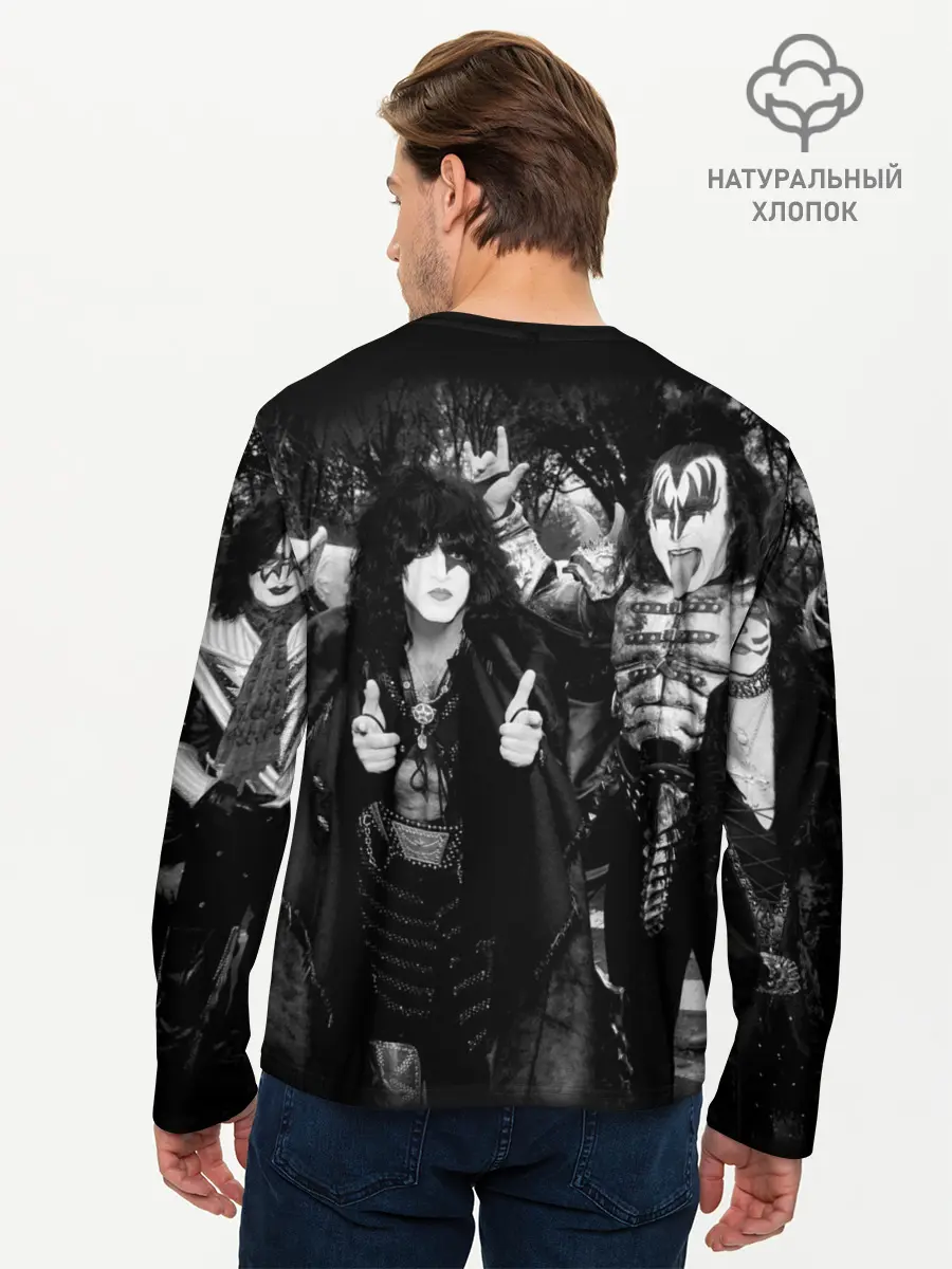Мужской лонгслив базовый / Kiss (P007_P004ooo1820119, P004ooo1820119)