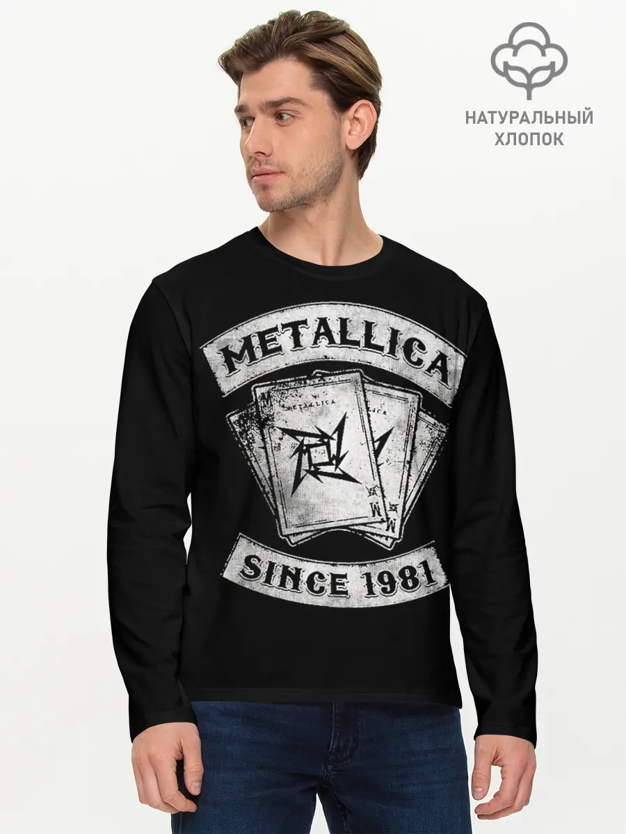 Мужской лонгслив базовый / Metallica (P007_P004ooo1820213, P004ooo1820213)