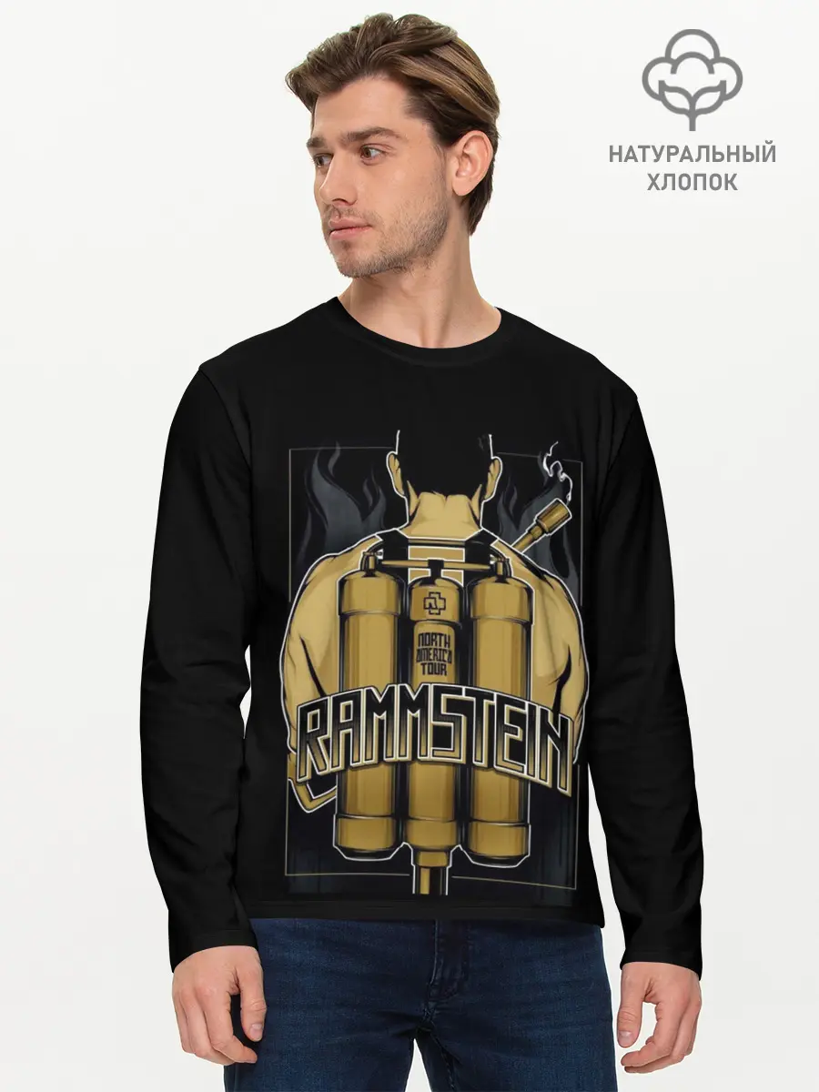 Мужской лонгслив базовый / Rammstein (P007_P004ooo1819015, P004ooo1819015)