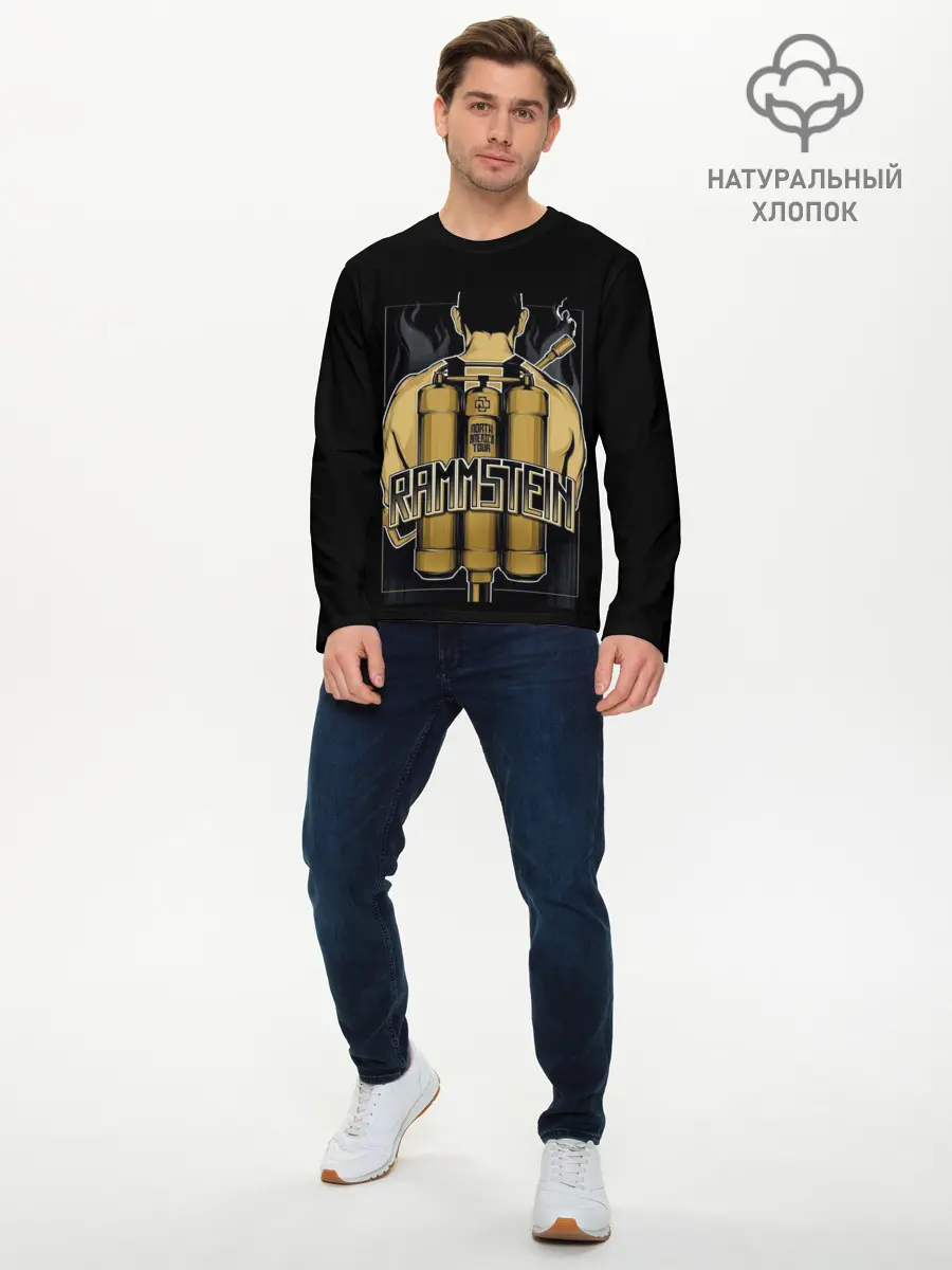 Мужской лонгслив базовый / Rammstein (P007_P004ooo1819015, P004ooo1819015)