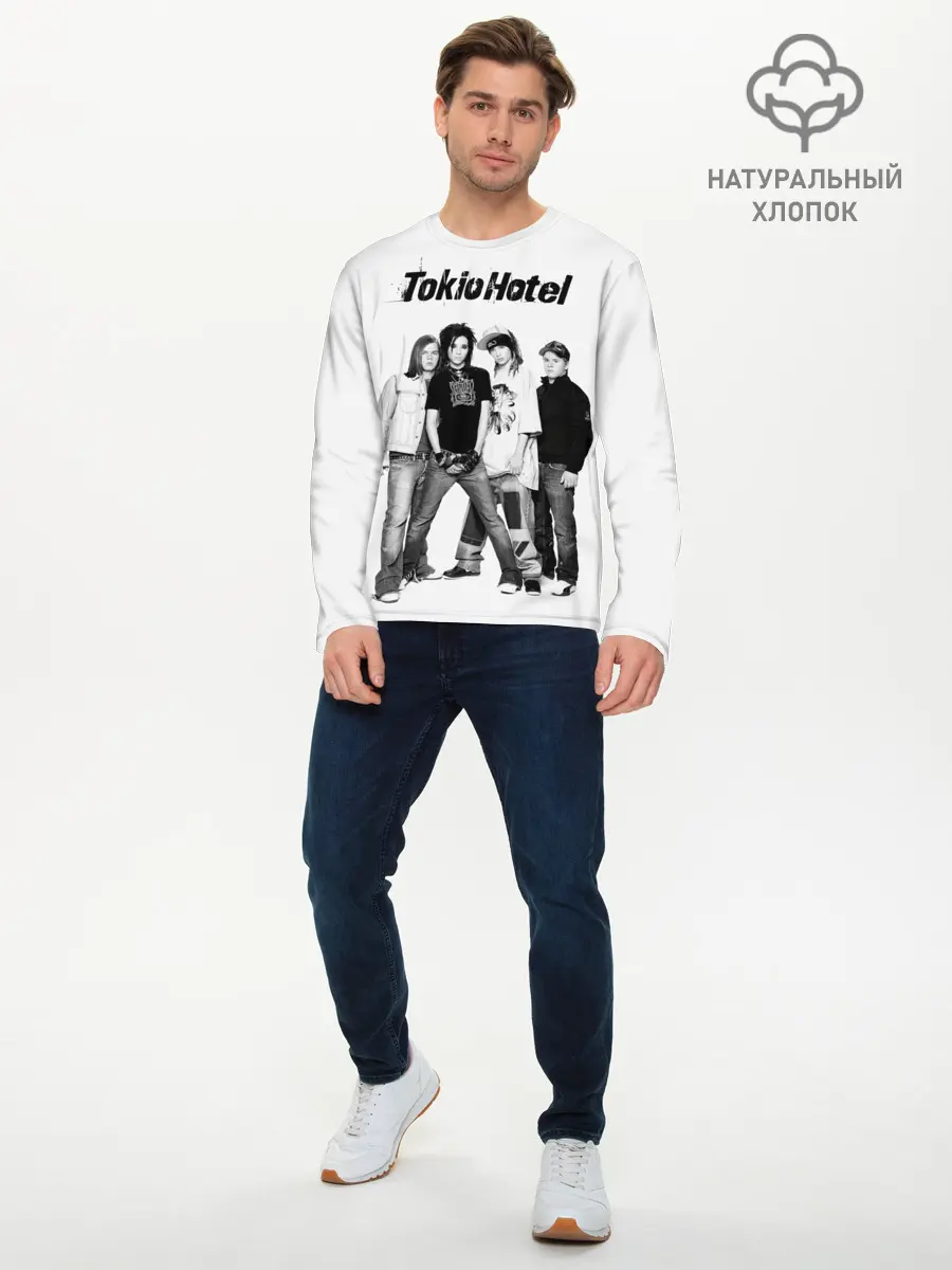 Мужской лонгслив базовый / Tokio Hotel (P007_P004ooo1821495, P004ooo1821495)