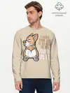 Мужской лонгслив базовый / Милый Корги (P007_P004ooo1822523, P004ooo1822523)