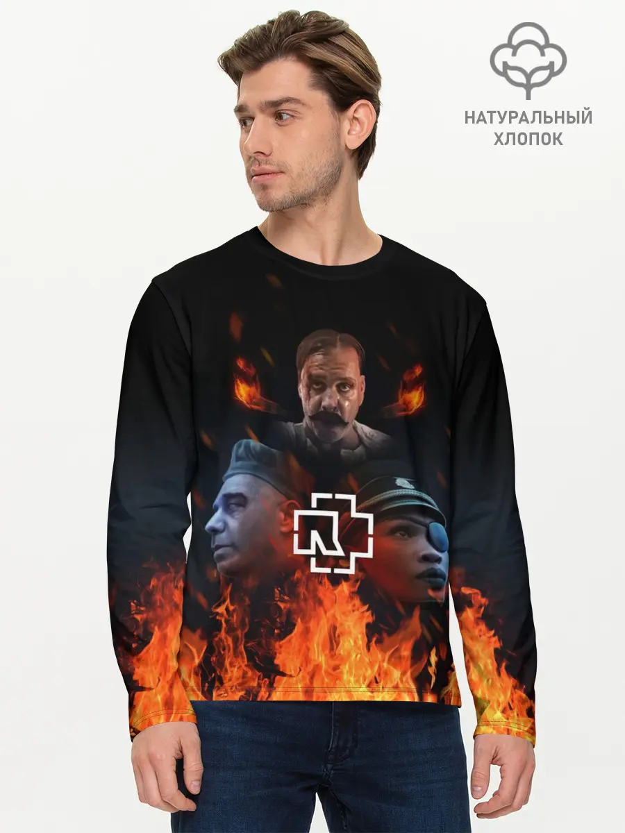 Мужской лонгслив базовый / Rammstein (P007_P004ooo1823949, P004ooo1823949)