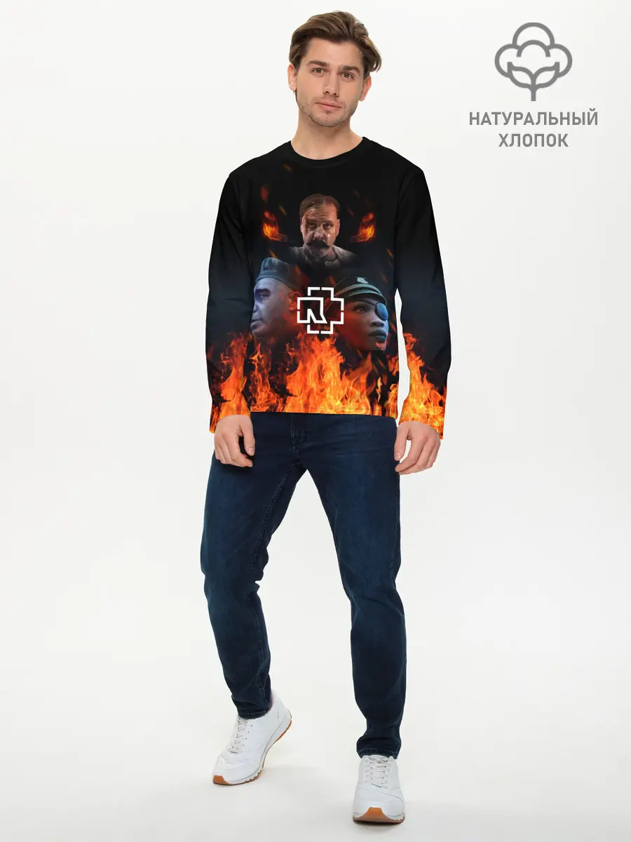 Мужской лонгслив базовый / Rammstein (P007_P004ooo1823949, P004ooo1823949)
