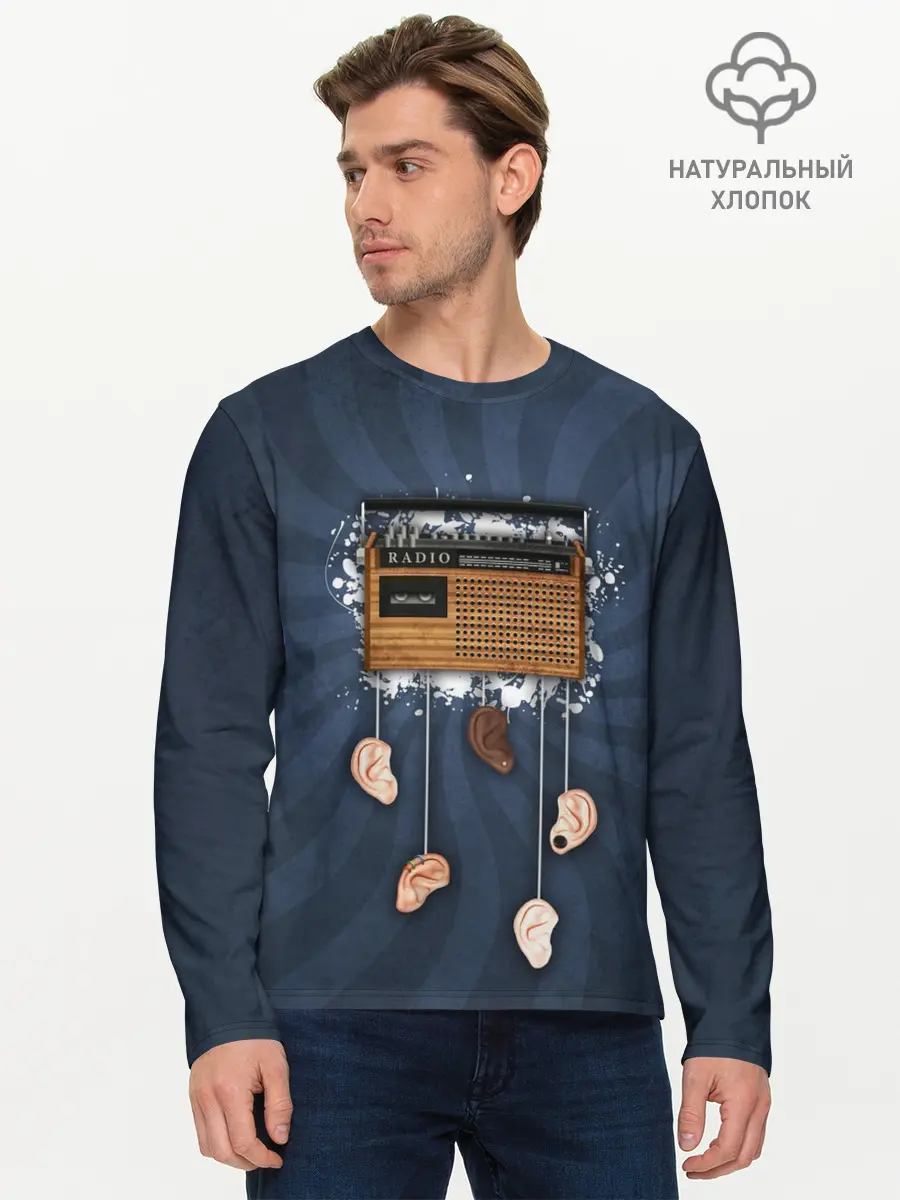 Мужской лонгслив базовый / Ramstein Radio (P007_P004ooo1823977, P004ooo1823977)