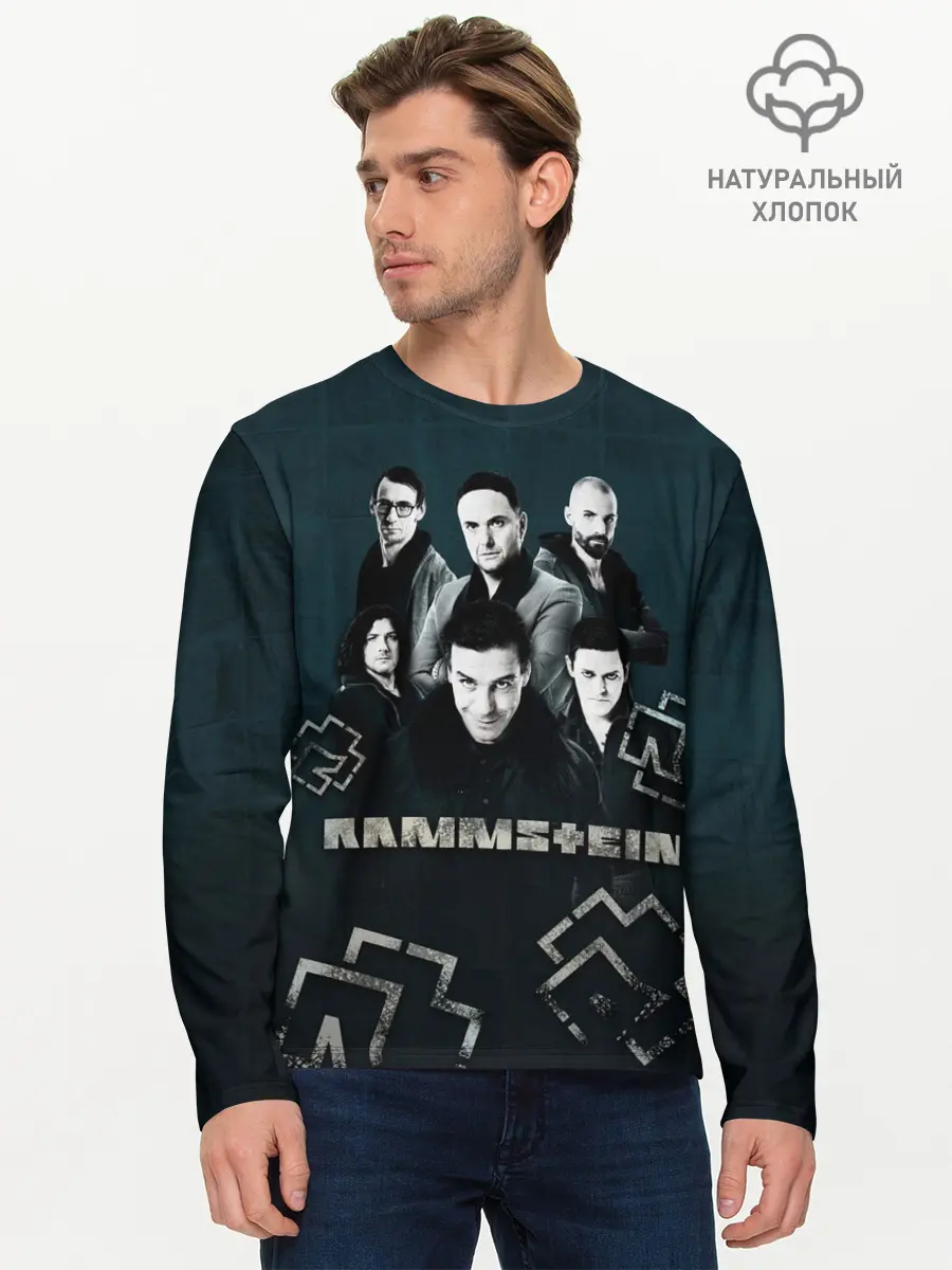 Мужской лонгслив базовый / Rammstein (P007_P004ooo1824045, P004ooo1824045)