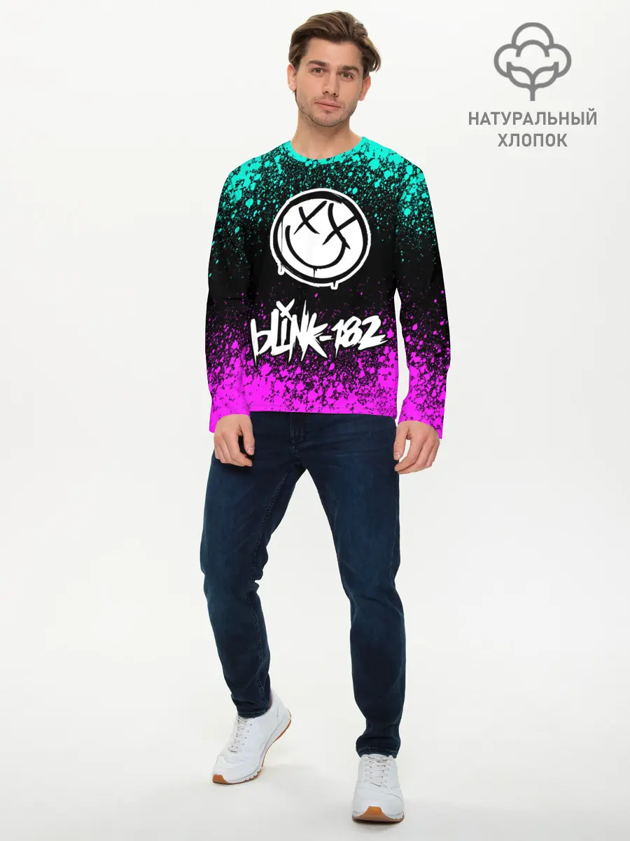 Мужской лонгслив базовый / Blink-182 (P007_P004ooo1824583, P004ooo1824583)