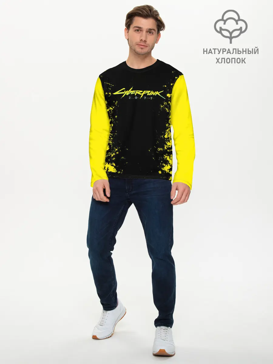 Мужской лонгслив базовый / CYBERPUNK 2077 (P007_P004ooo1824687, P004ooo1824687)