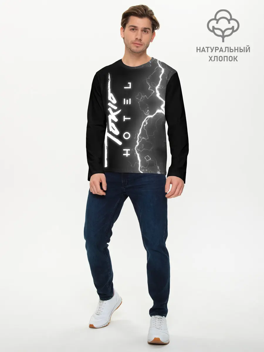 Мужской лонгслив базовый / Tokio Hotel (P007_P004ooo1825011, P004ooo1825011)