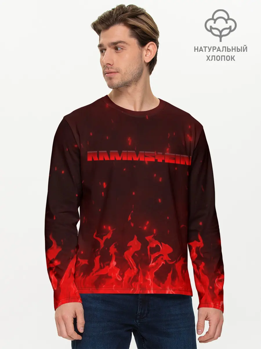 Мужской лонгслив базовый / Rammstein (P007_P004ooo1827733, P004ooo1827733)