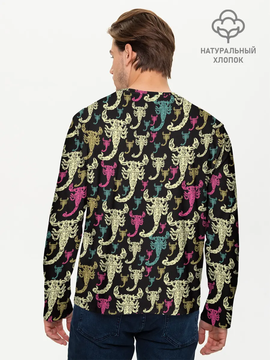 Мужской лонгслив базовый / Скорпионы (P007_P004ooo1828801, P004ooo1828801)