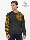 Мужской лонгслив базовый / Polynesian tattoo (P007_P004ooo1828931, P004ooo1828931)