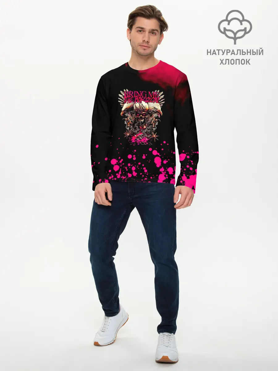 Мужской лонгслив базовый / Bring Me the Horizon (P007_P004ooo1826329, P004ooo1826329)