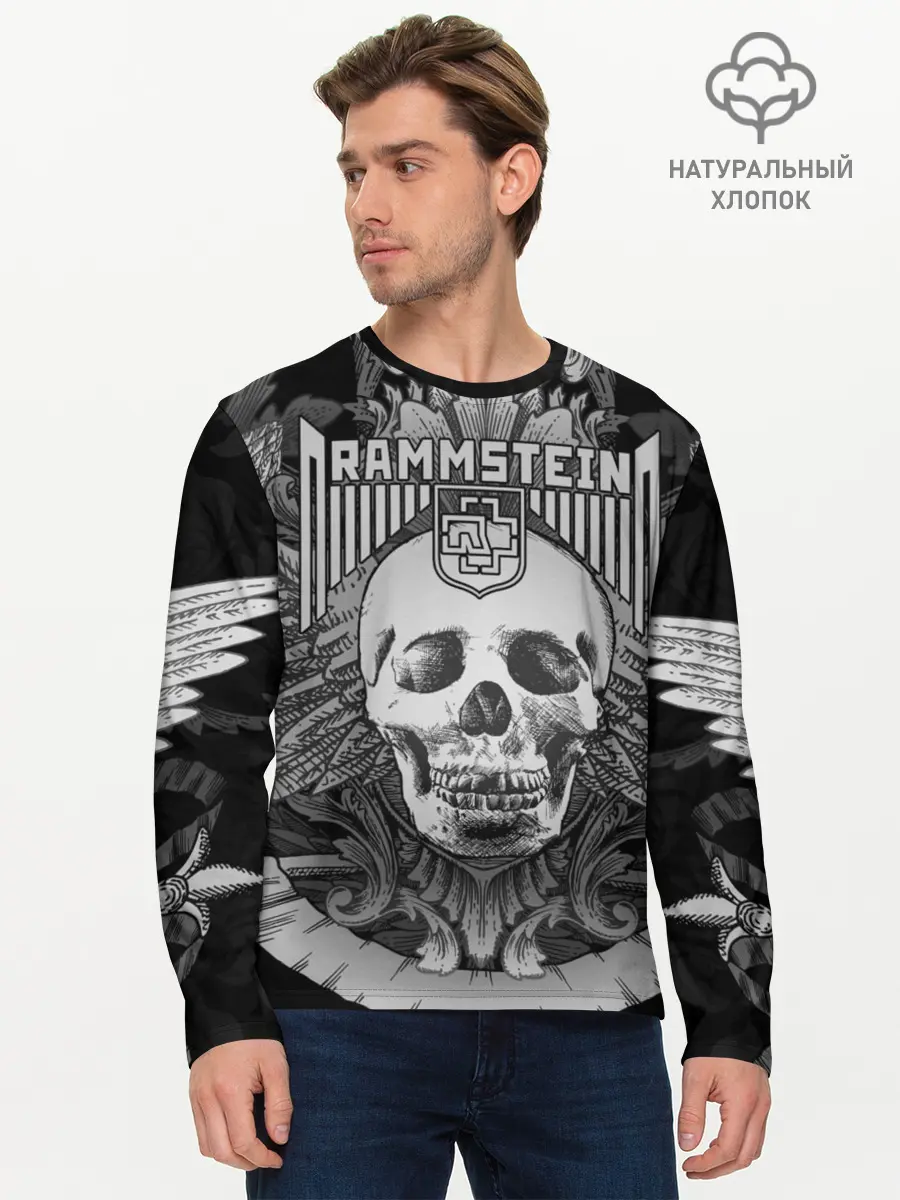 Мужской лонгслив базовый / Rammstein (P007_P004ooo1825879, P004ooo1825879)