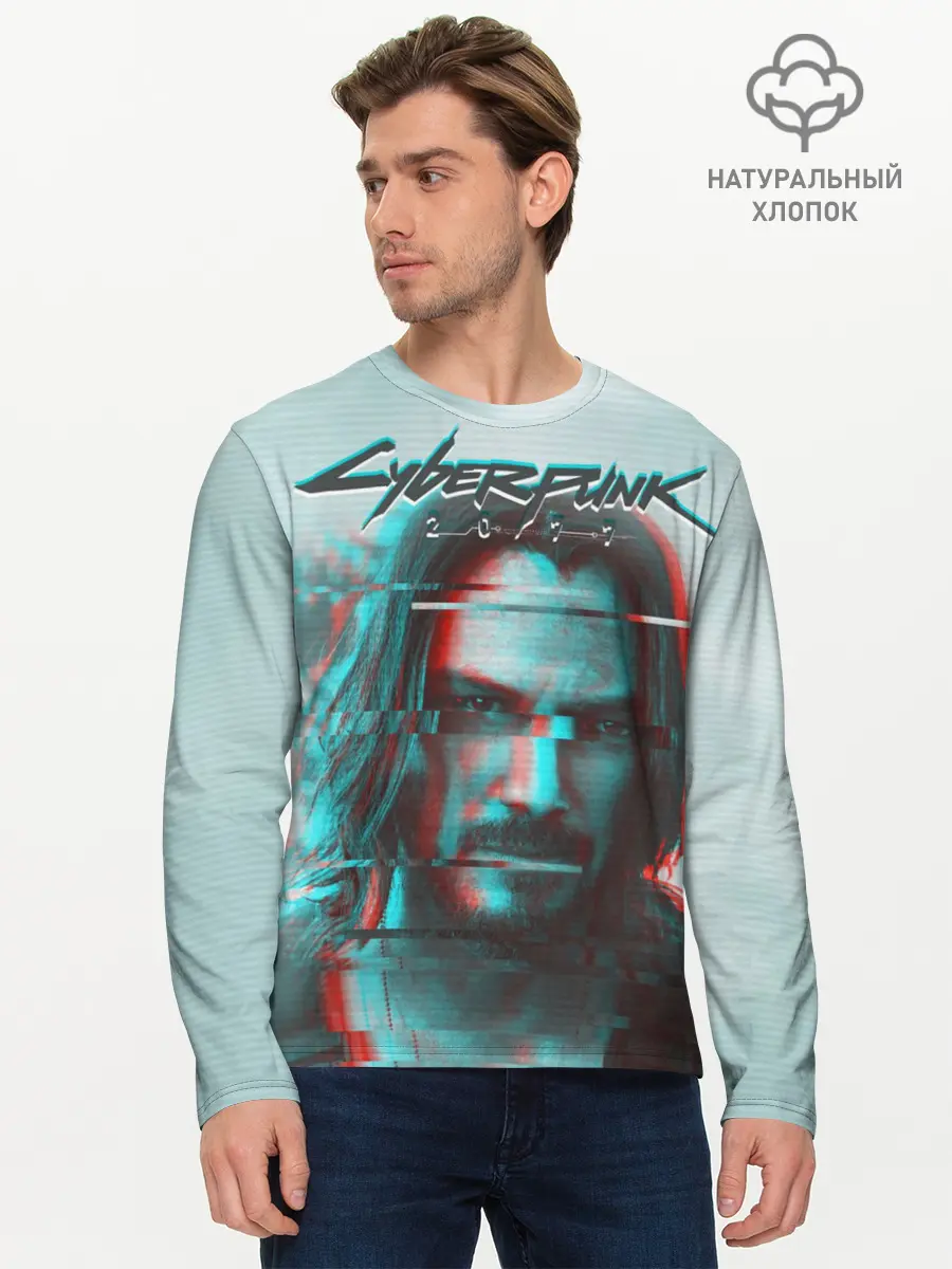 Мужской лонгслив базовый / Cyberpunk 2077 (P007_P004ooo1829287, P004ooo1829287)