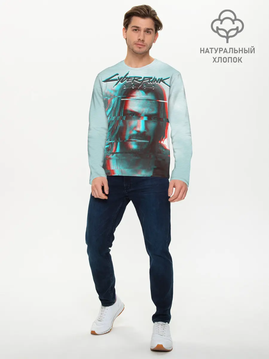 Мужской лонгслив базовый / Cyberpunk 2077 (P007_P004ooo1829287, P004ooo1829287)