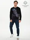 Мужской лонгслив базовый / Конь вороной (P007_P004ooo1829311, P004ooo1829311)