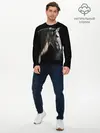Мужской лонгслив базовый / Серный в яблоках конь (P007_P004ooo1829403, P004ooo1829403)