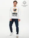 Мужской лонгслив базовый / Horse racing (P007_P004ooo1829149, P004ooo1829149)