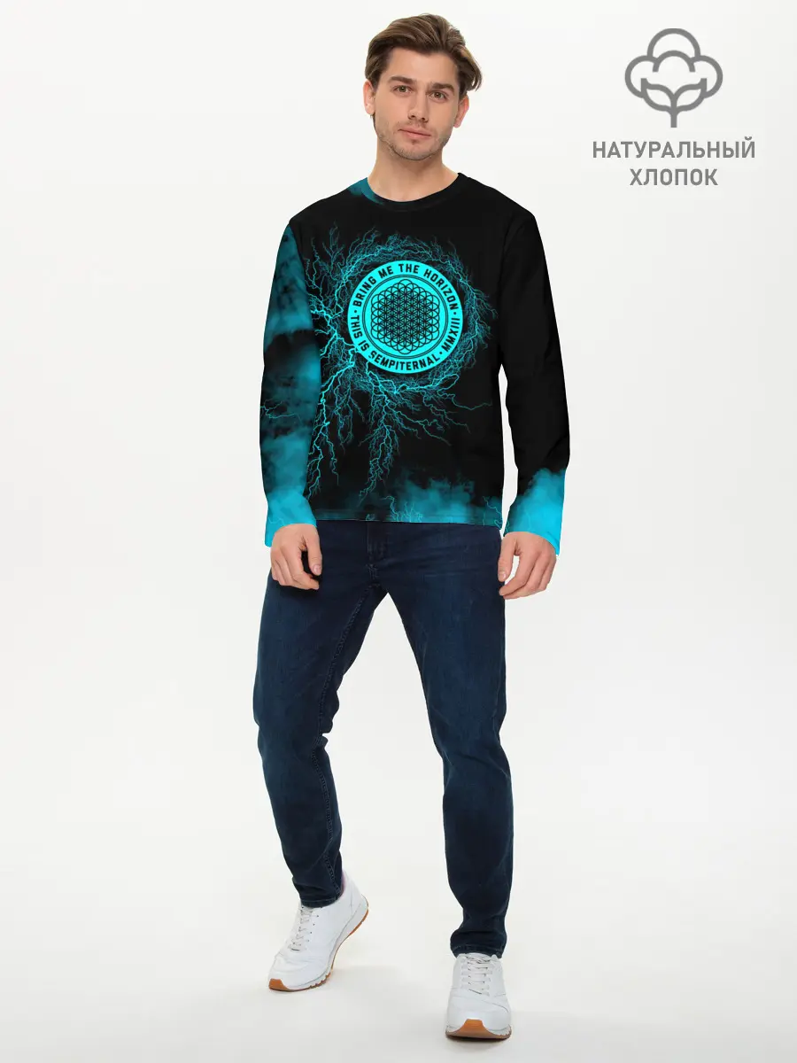Мужской лонгслив базовый / Bring Me the Horizon (P007_P004ooo1831921, P004ooo1831921)