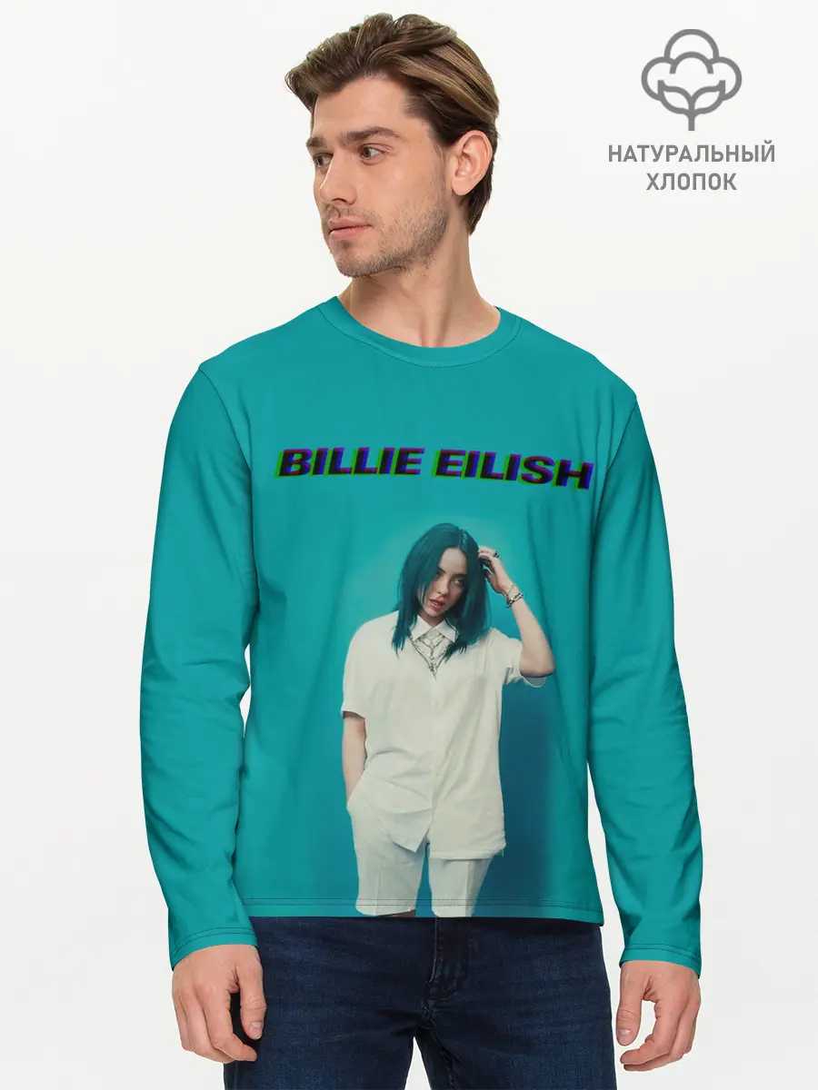 Мужской лонгслив базовый / Billie Eilish (P007_P004ooo1831941, P004ooo1831941)