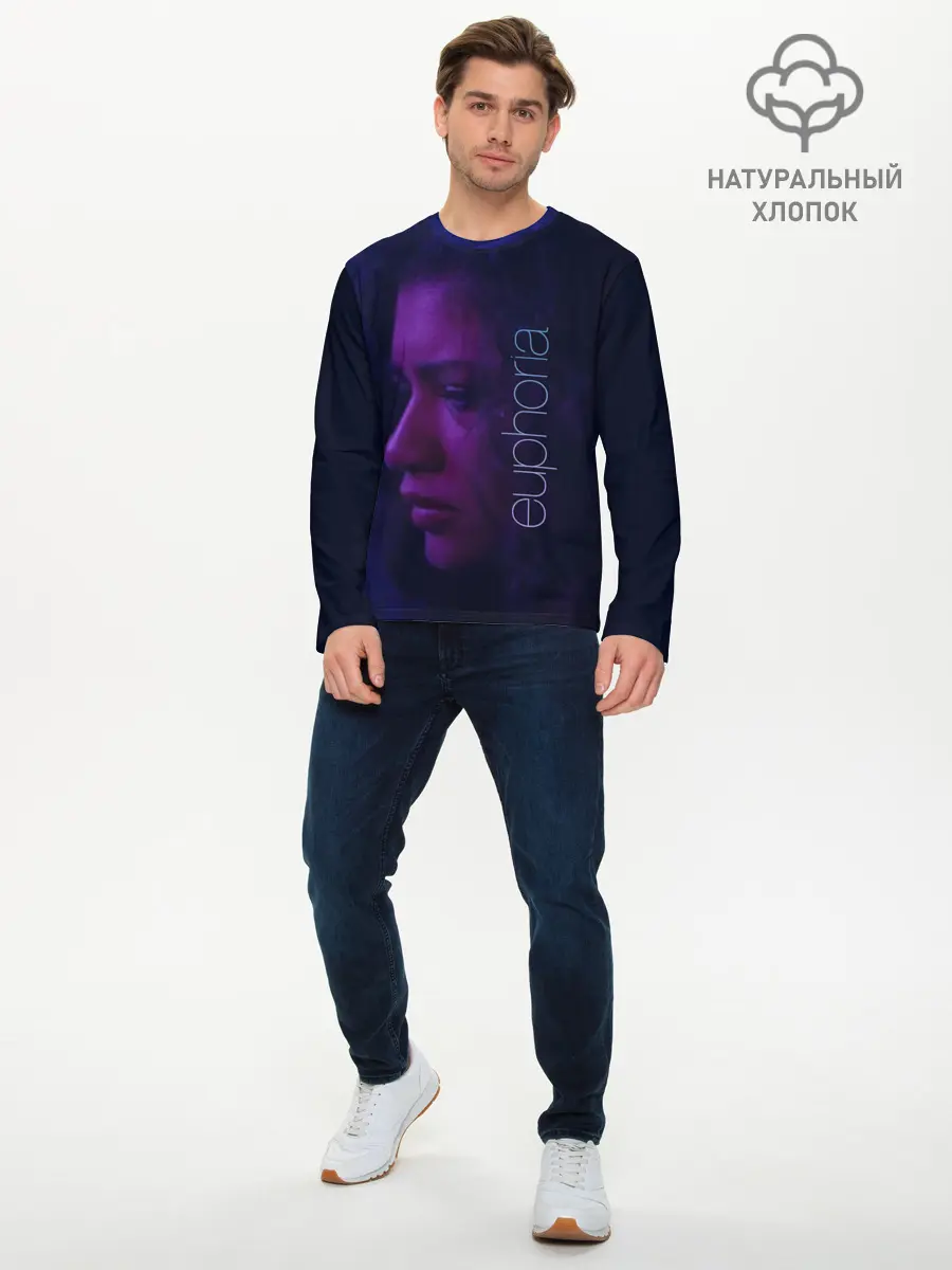 Мужской лонгслив базовый / сериал Euphoria (P007_P004ooo1832039, P004ooo1832039)