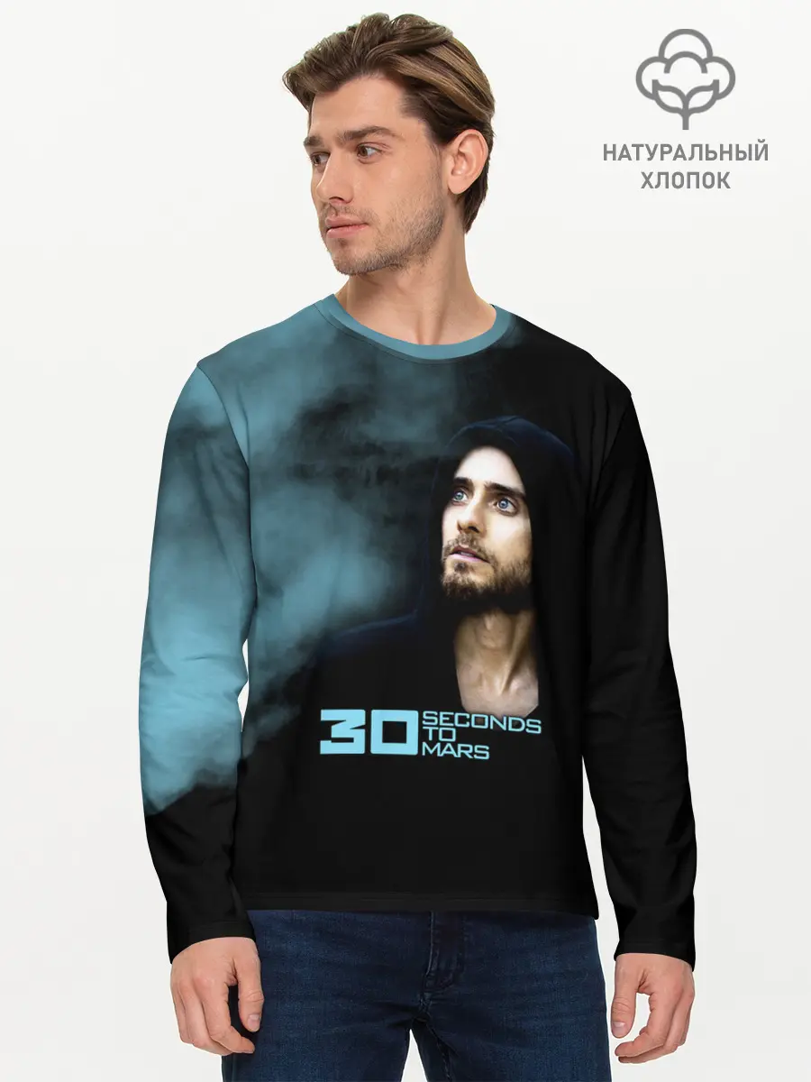 Мужской лонгслив базовый / 30 Seconds to Mars (P007_P004ooo1832193, P004ooo1832193)