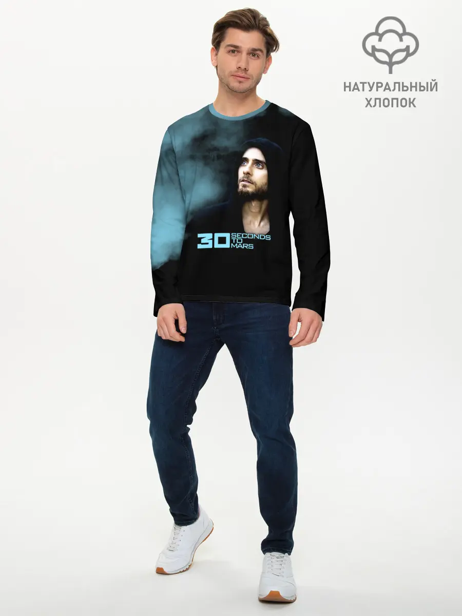 Мужской лонгслив базовый / 30 Seconds to Mars (P007_P004ooo1832193, P004ooo1832193)