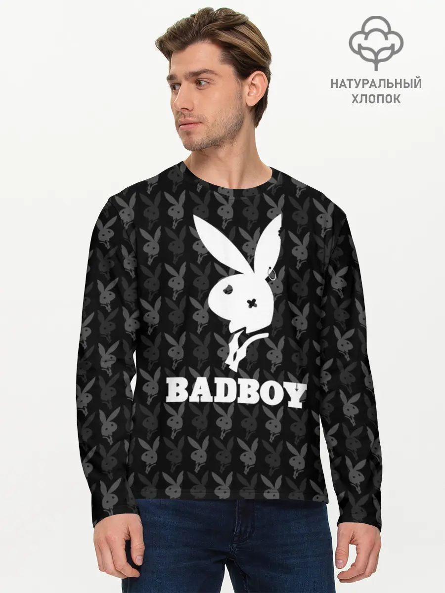 Мужской лонгслив базовый / Bad boy (P007_P004ooo1833349, P004ooo1833349)