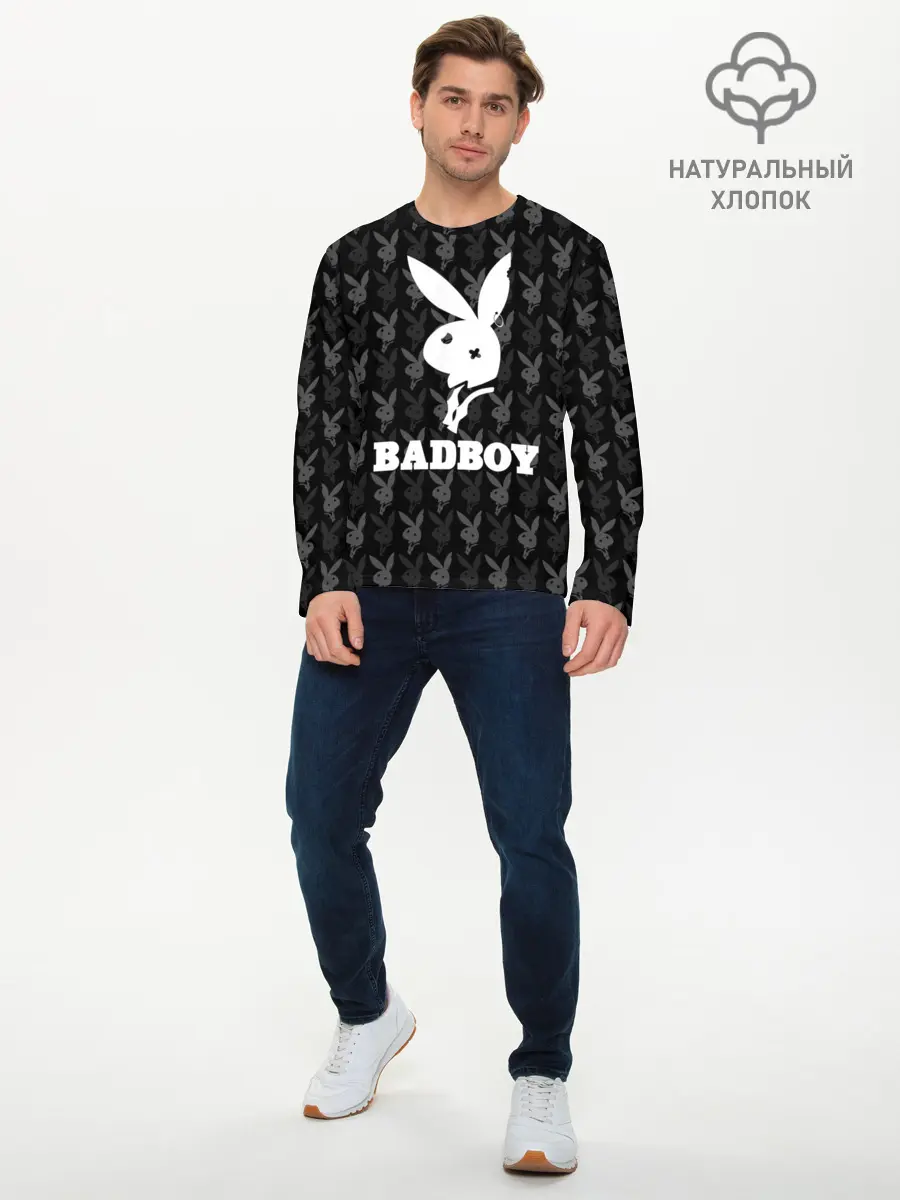 Мужской лонгслив базовый / Bad boy (P007_P004ooo1833349, P004ooo1833349)