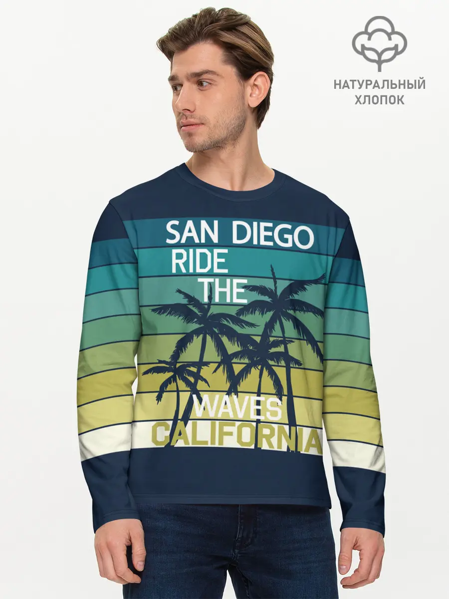 Мужской лонгслив базовый / California (P007_P004ooo1833475, P004ooo1833475)