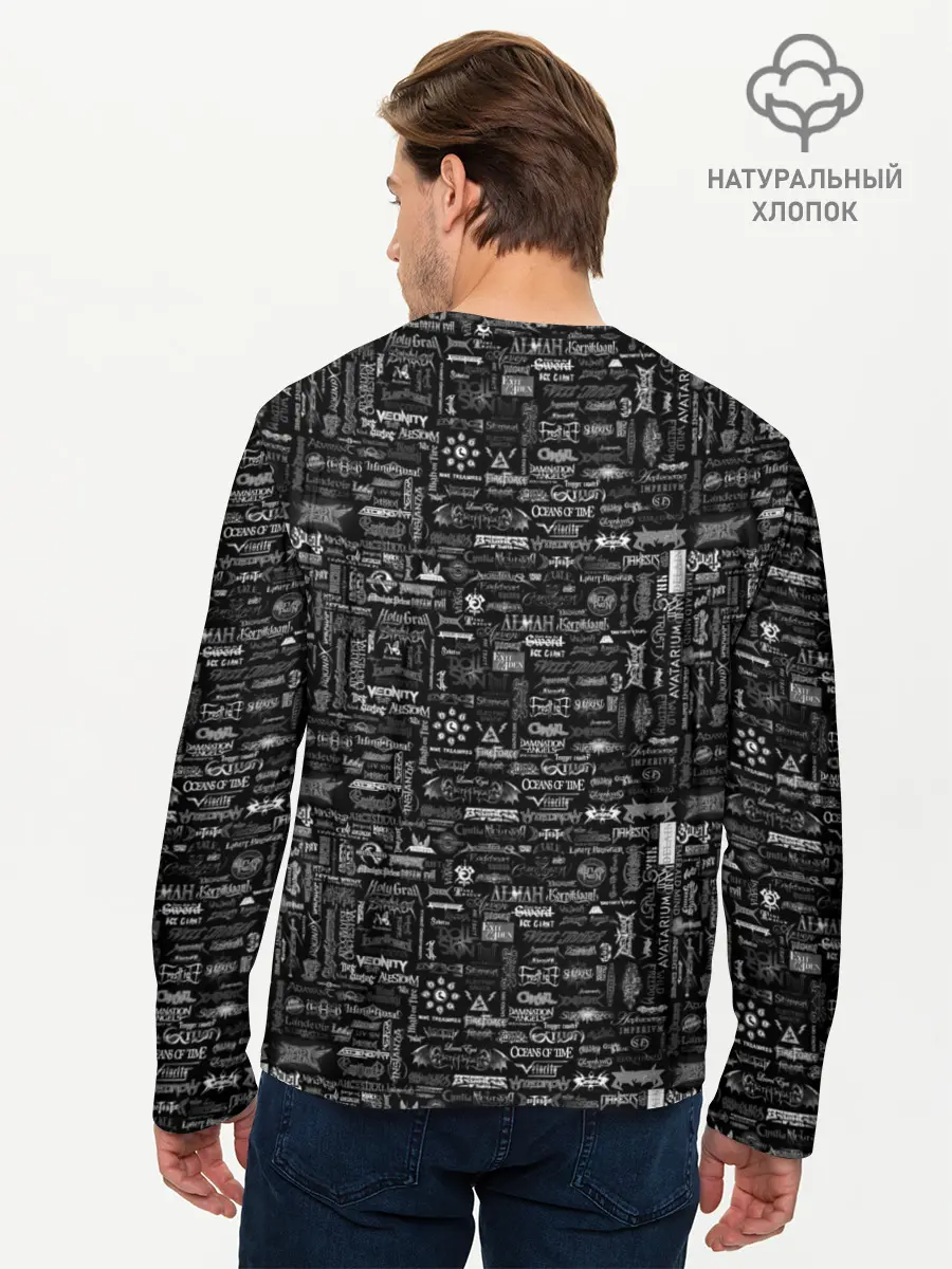 Мужской лонгслив базовый / ЛОЛОТИПЫ РОК ГРУПП (P007_P004ooo1832837, P004ooo1832837)