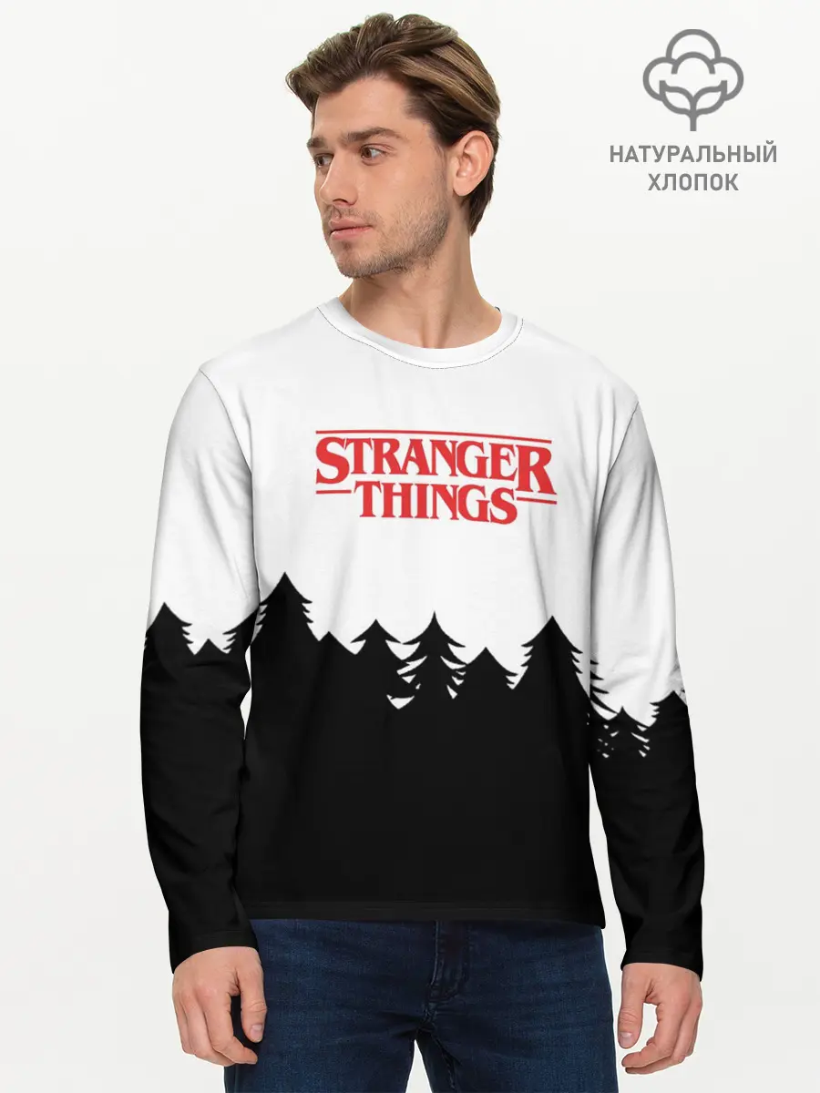 Мужской лонгслив базовый / STRANGER THINGS (P007_P004ooo1834653, P004ooo1834653)
