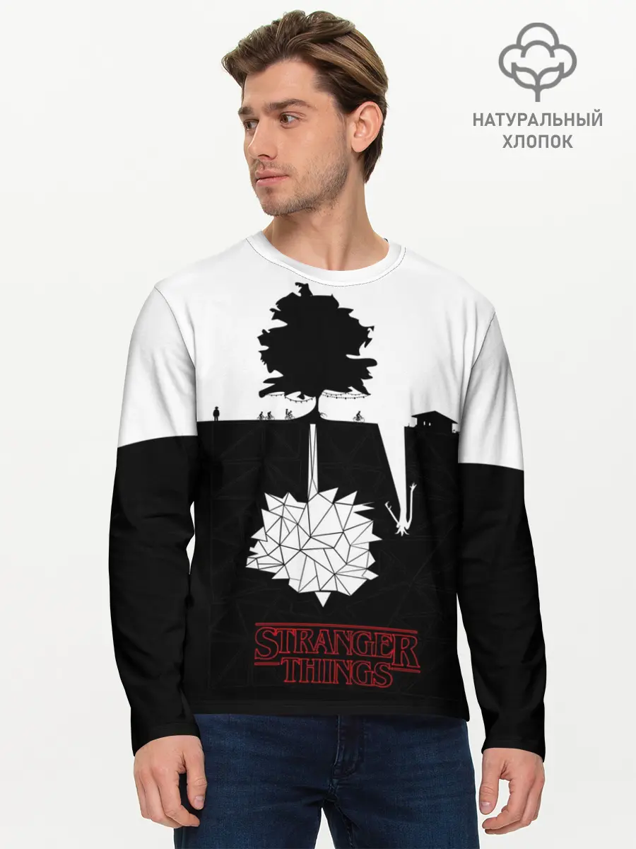 Мужской лонгслив базовый / STRANGER THINGS (P007_P004ooo1835085, P004ooo1835085)