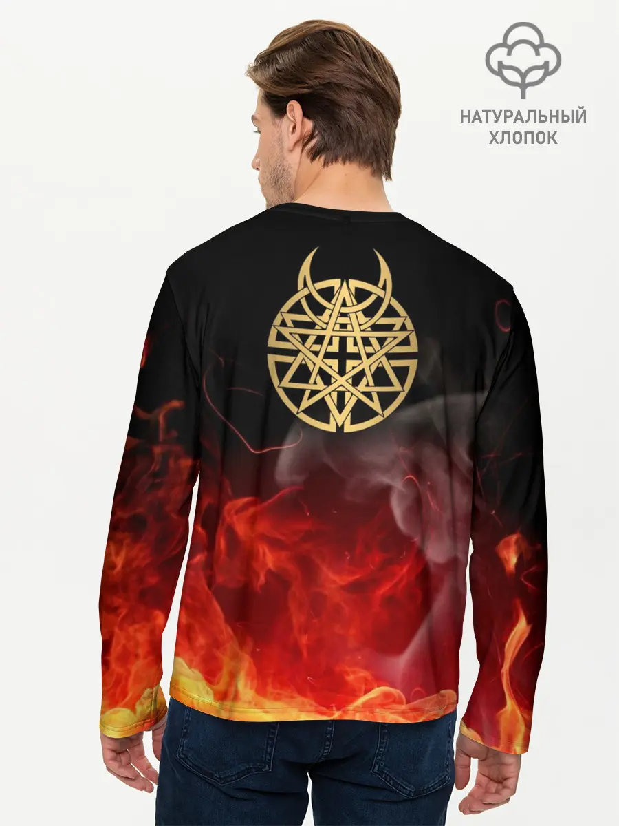 Мужской лонгслив базовый / Disturbed (P007_P004ooo1837789, P004ooo1837789)